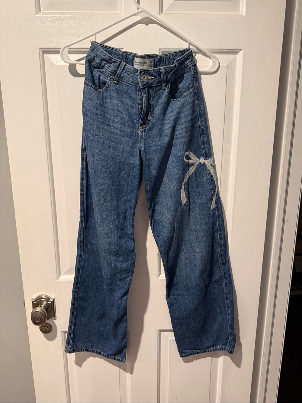Abercrombie Girls Blue Low Rise Ultra Wide-Leg Jeans